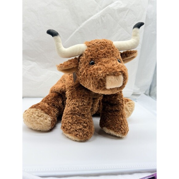 Mary Meyer Flip Flops Bubba Longhorn Brown Bull Cow Plush Stuffed Animal 13" HTF - Picture 5 of 12